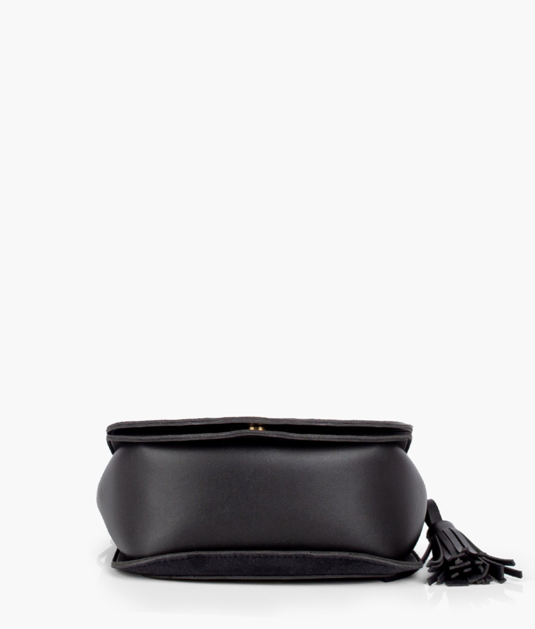 Z.B - Black suede foldover saddle bag