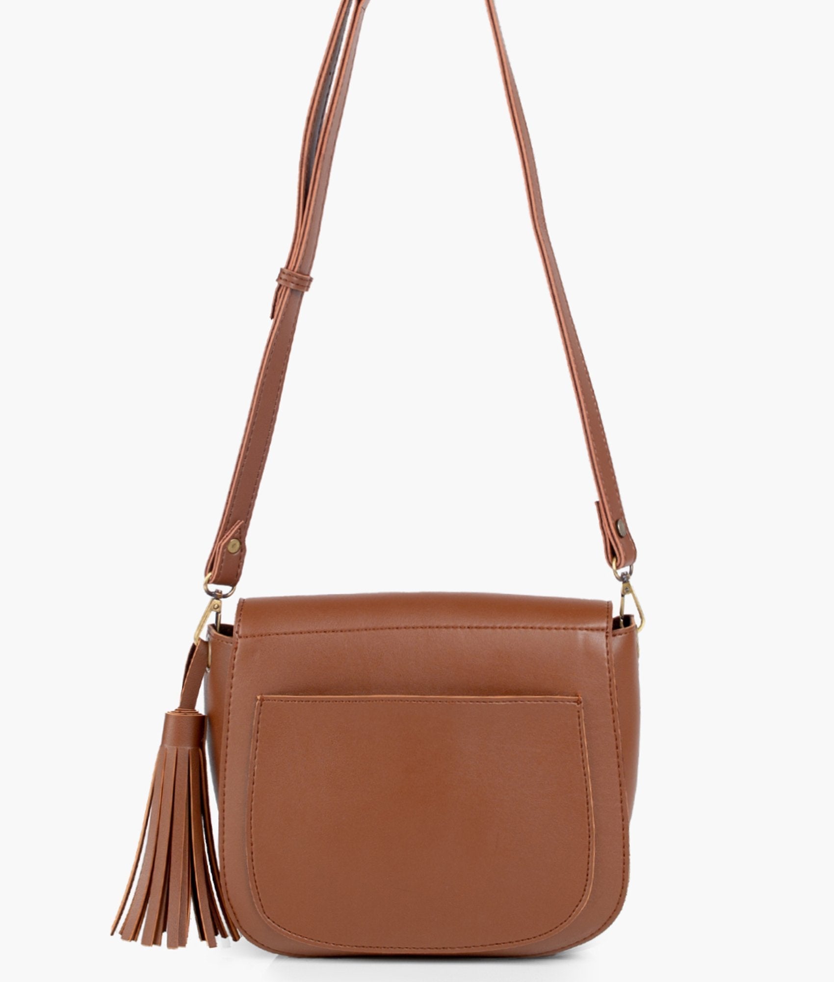 Z.B - Brown foldover saddle bag