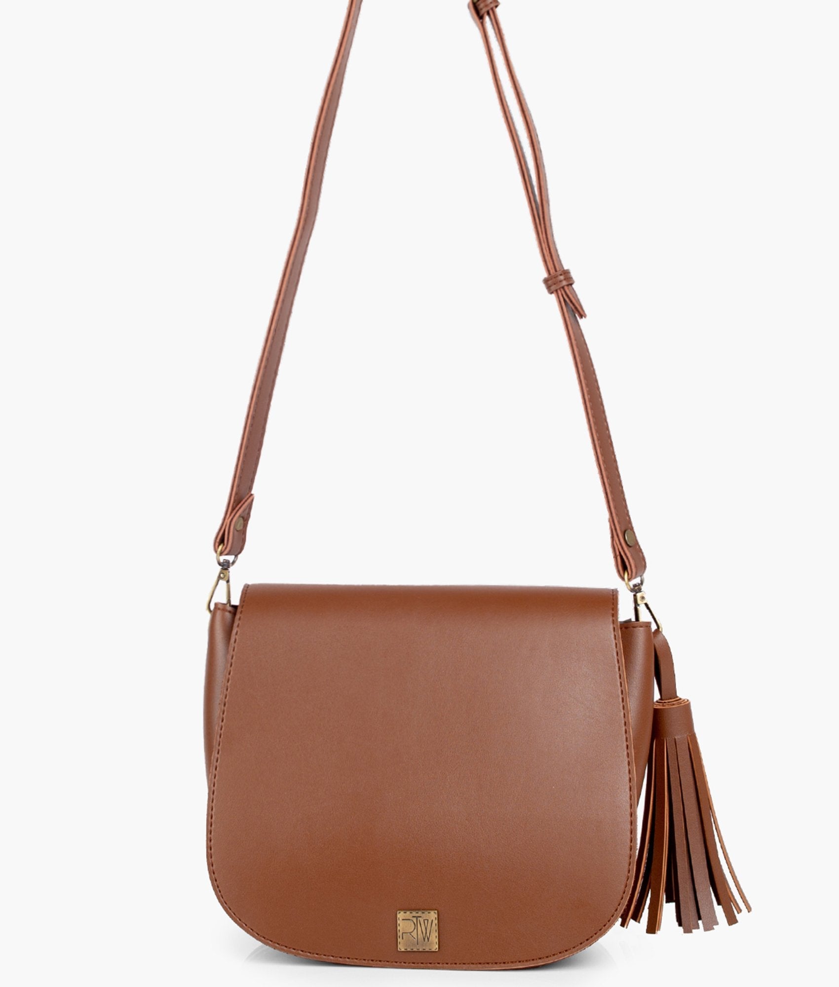 Z.B - Brown foldover saddle bag