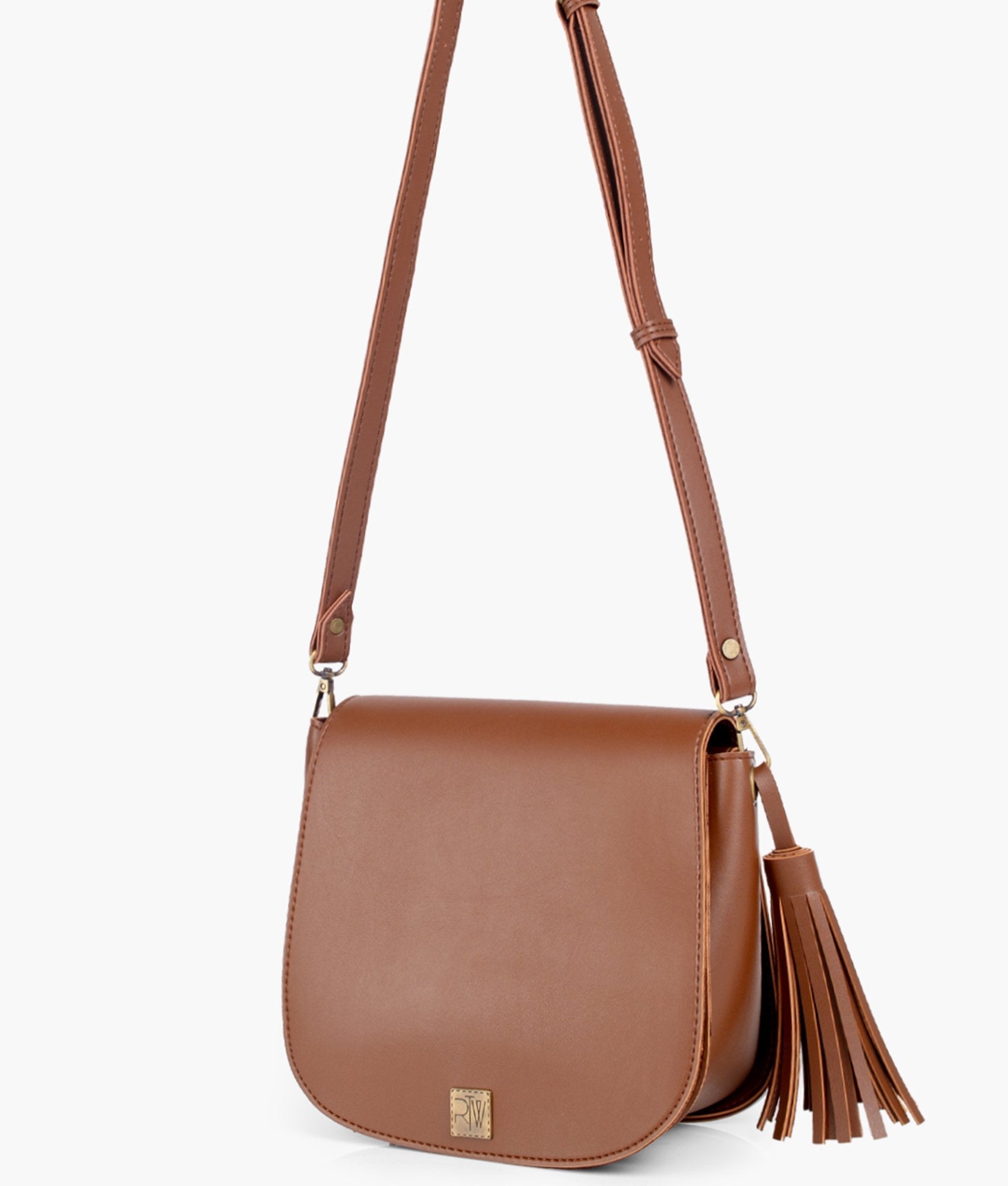 Z.B - Brown foldover saddle bag