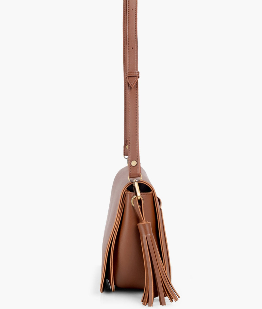 Z.B - Brown foldover saddle bag