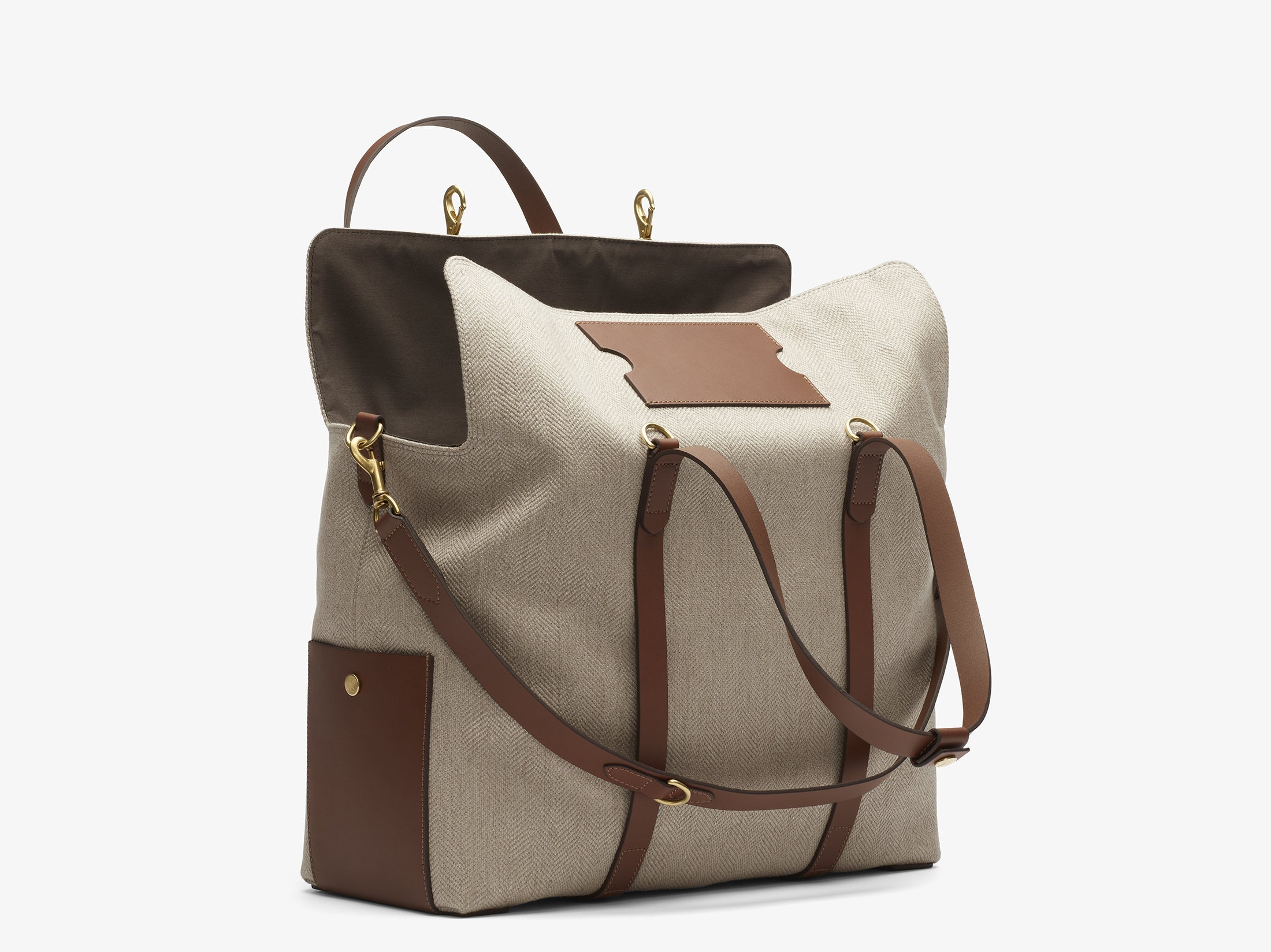 Z.B - Mega Tote - Grand Herringbone/Cuoio