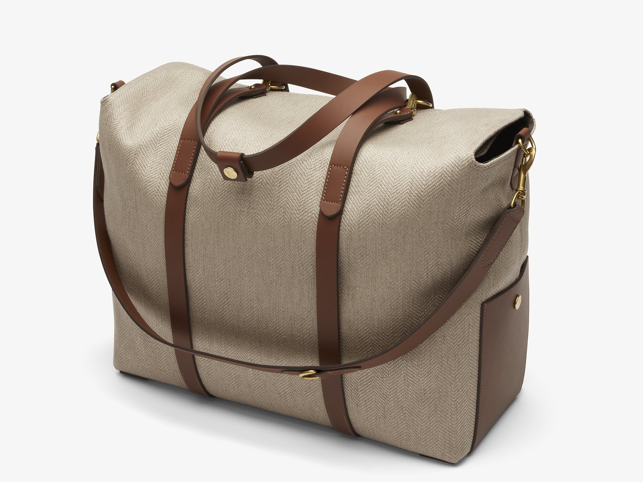 Z.B - Mega Tote - Grand Herringbone/Cuoio