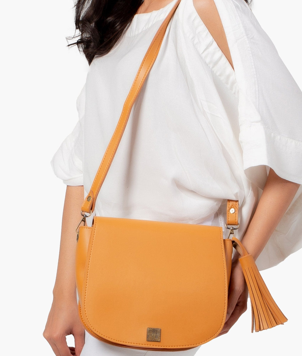 Z.B - Mustard foldover saddle bag