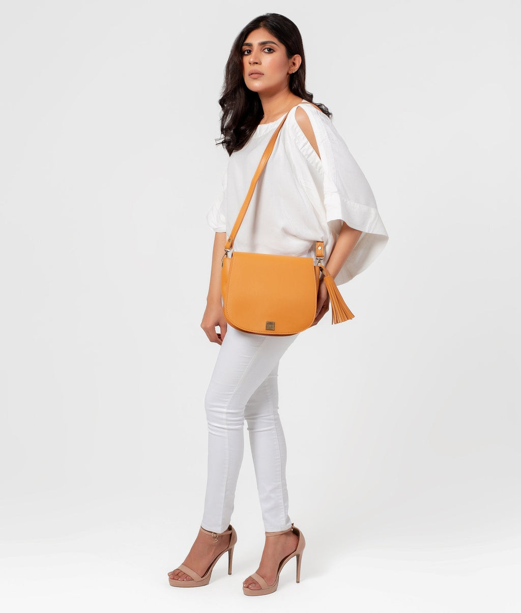 Z.B - Mustard foldover saddle bag