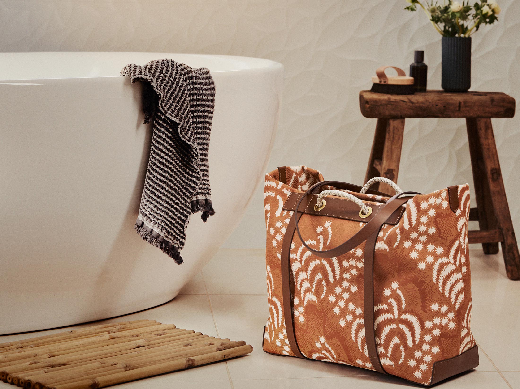 Z.B - Seaside - Palm Jacquard/Cuoio