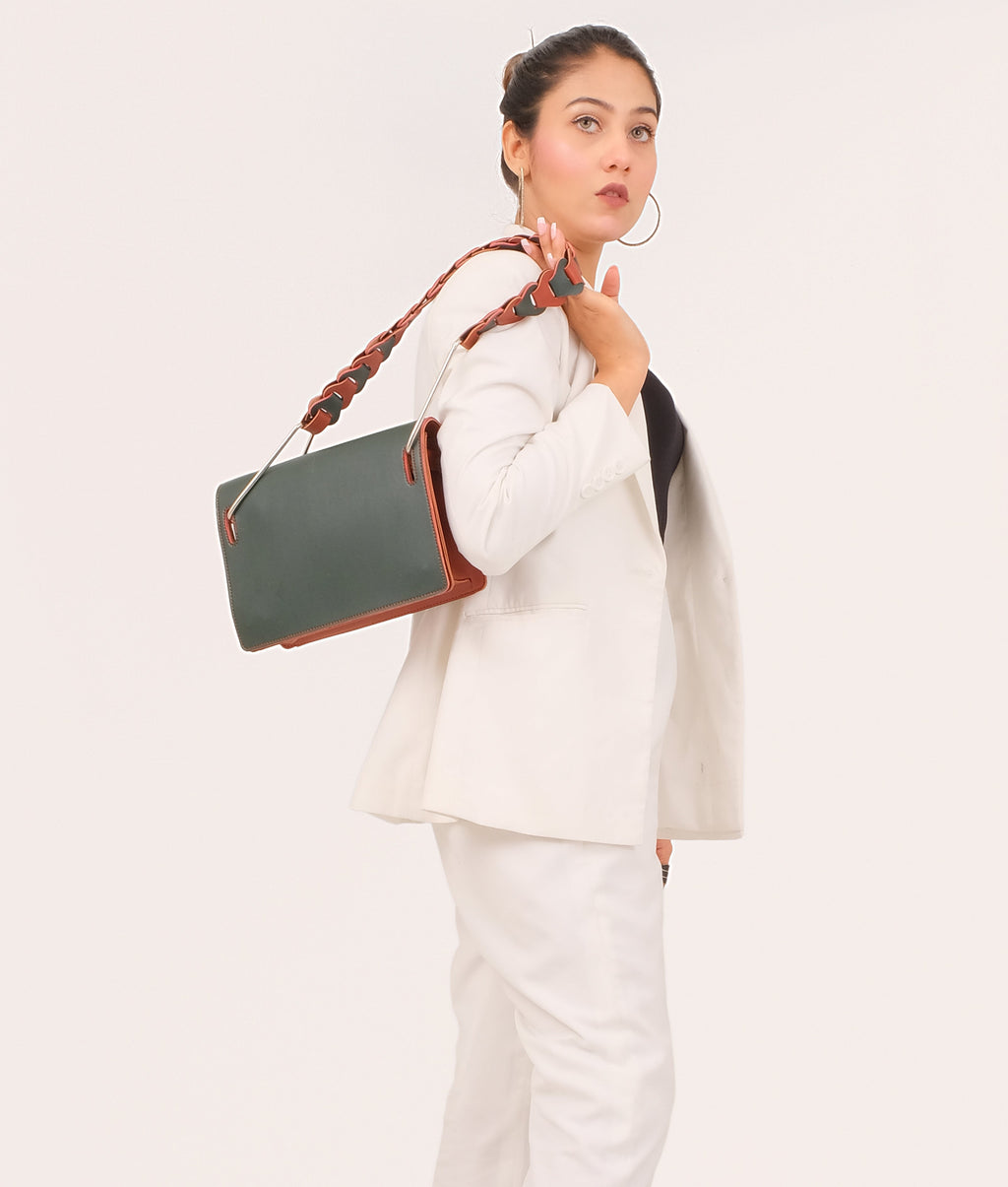 Z.B - Army green loop strap shoulder bag