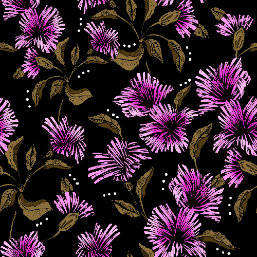 Z.B - Dark illustration floral