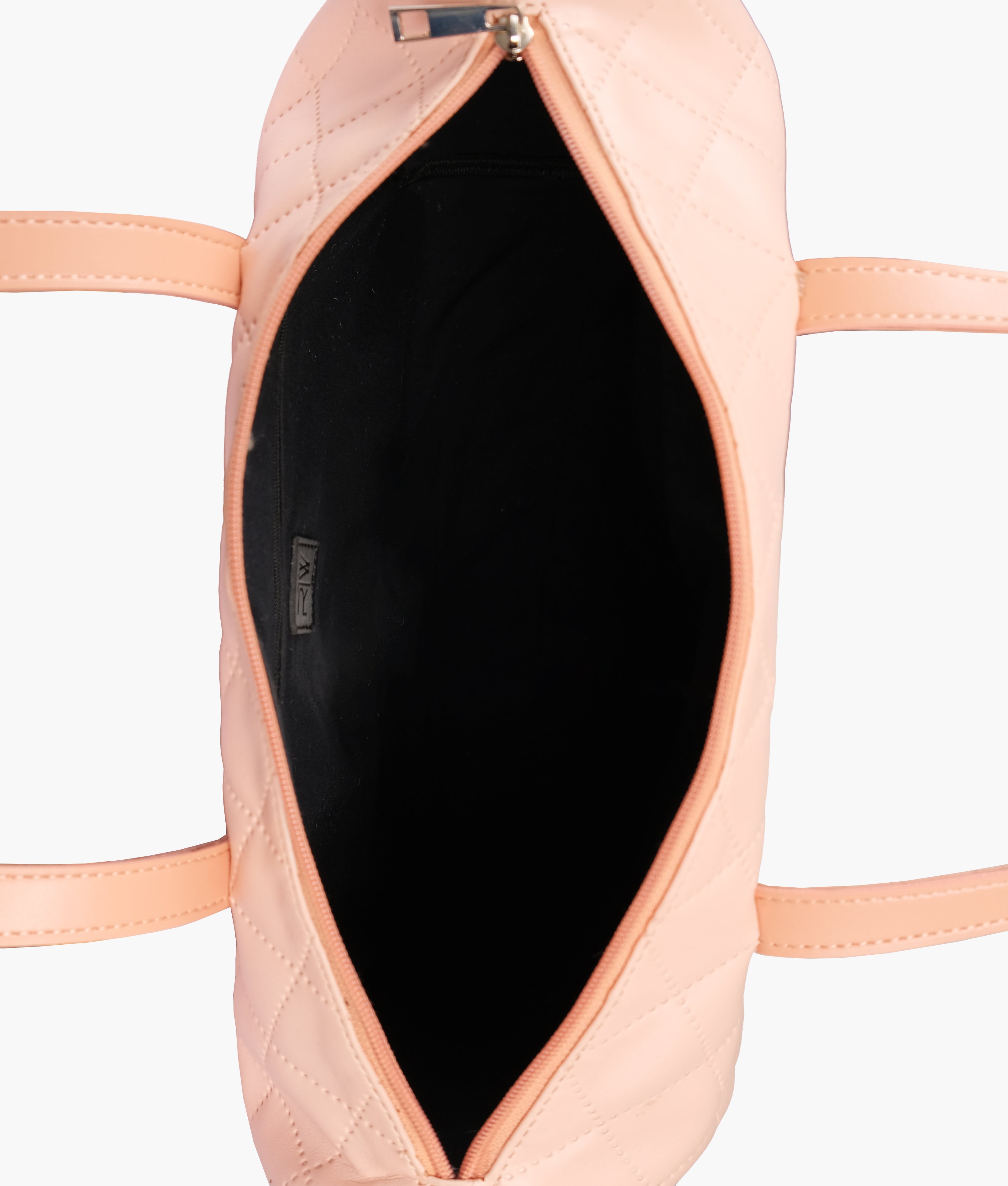 Z.B - Baby pink quilted carryall tote bag