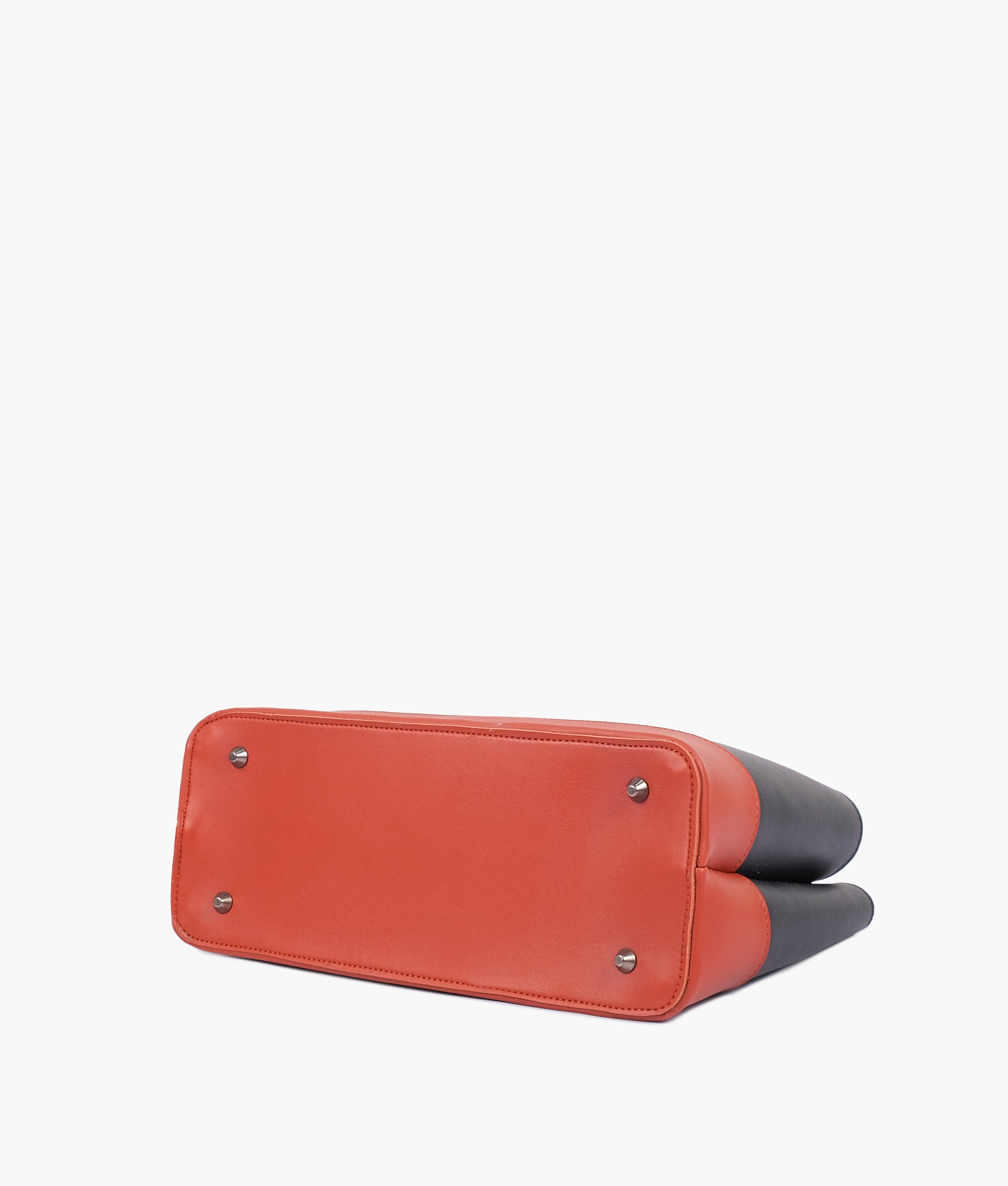 Z.B - Black and rust multi-compartment shoulder bag