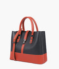 Z.B - Black and rust multi-compartment shoulder bag