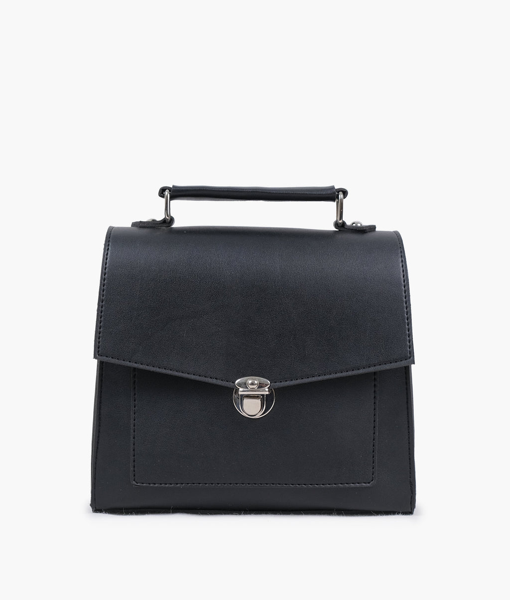 Z.B - Black push-lock messenger bag