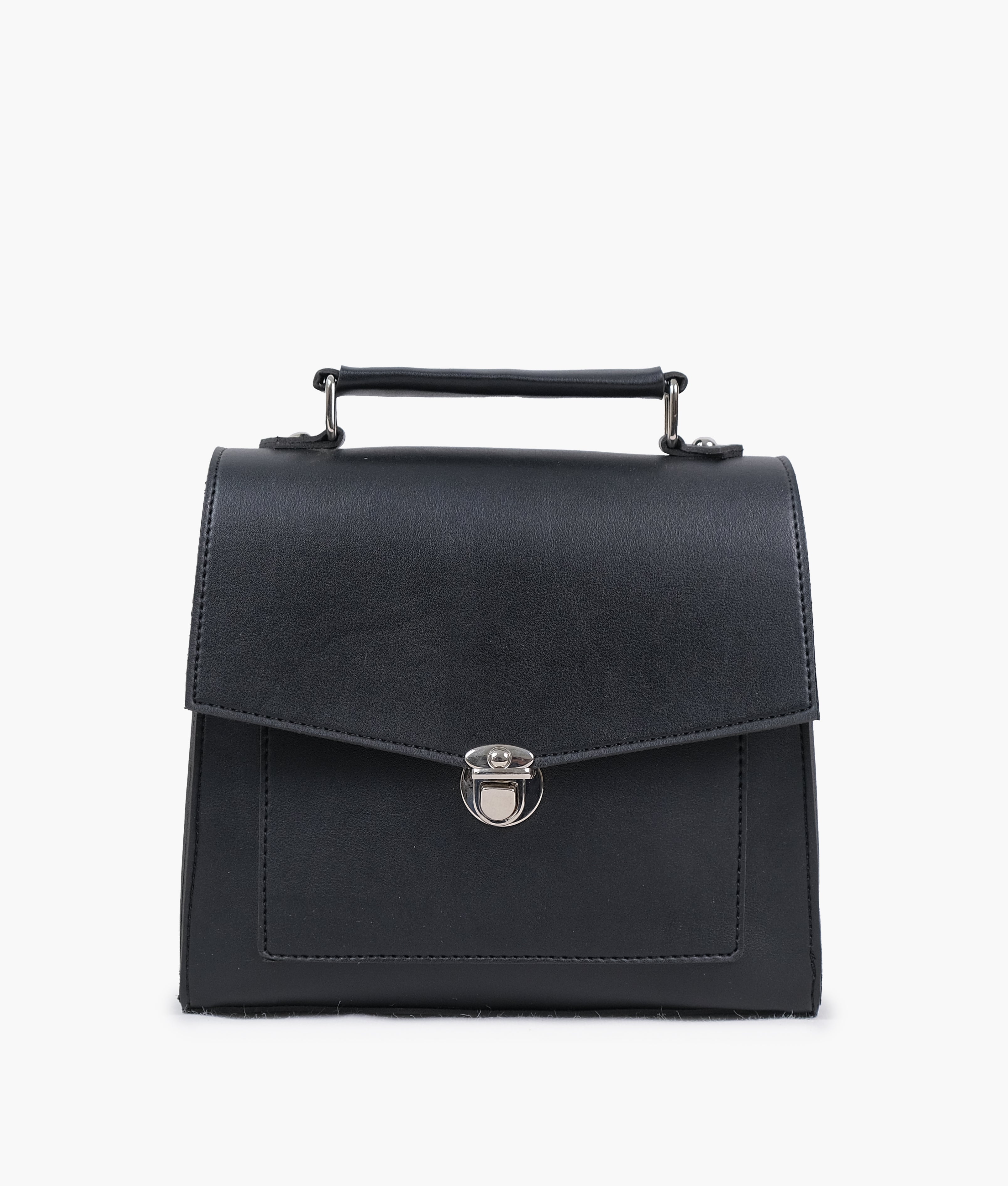 Z.B - Black push-lock messenger bag