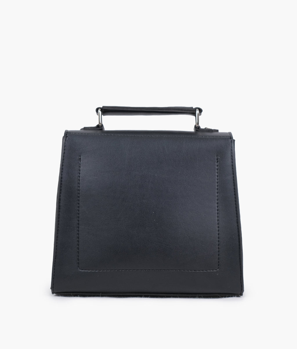 Z.B - Black push-lock messenger bag