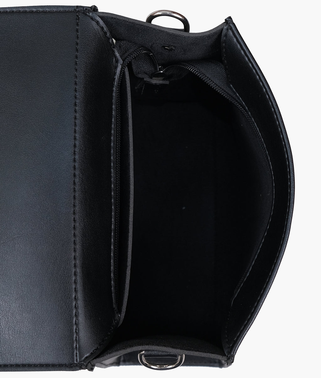 Z.B - Black push-lock messenger bag