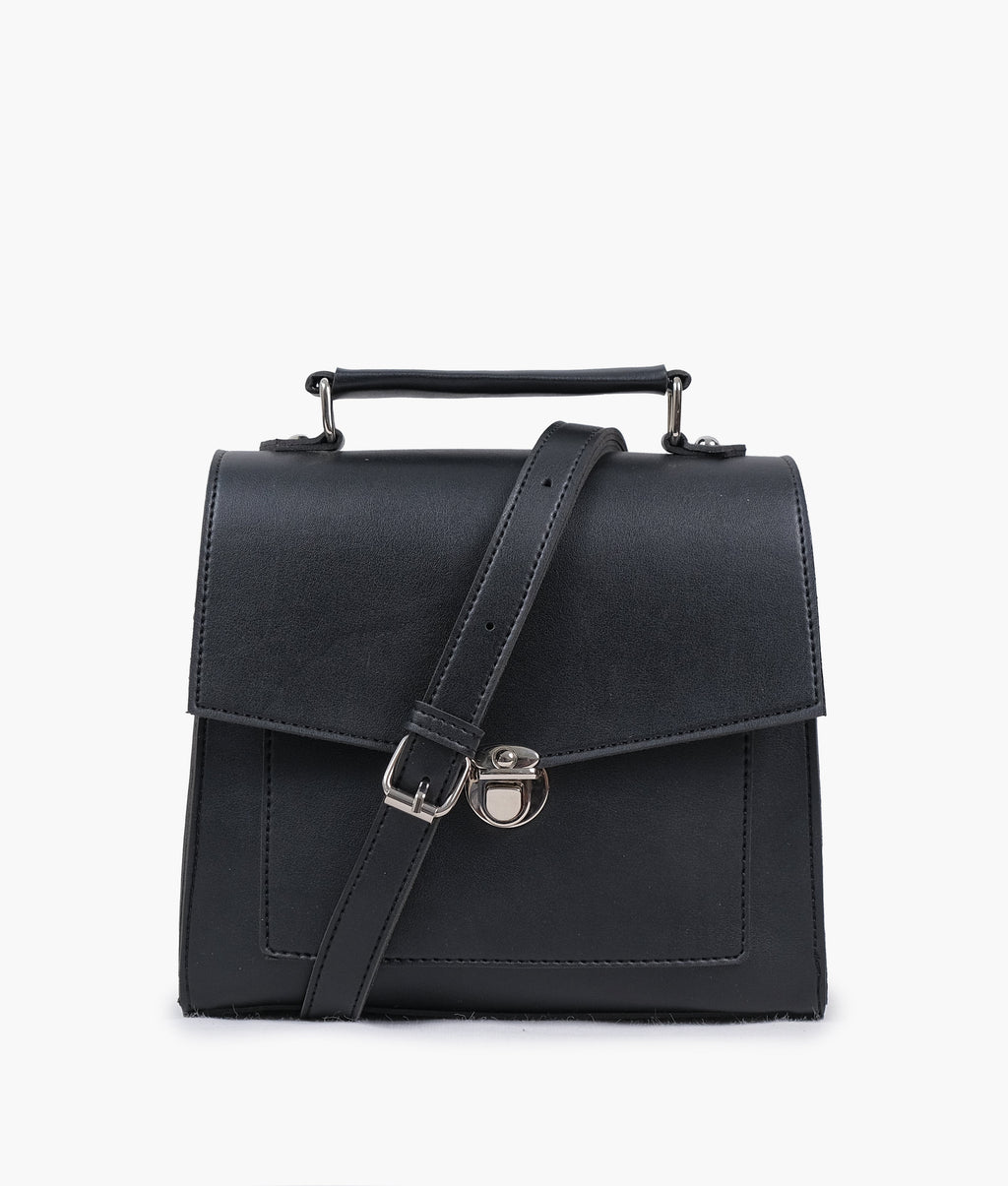 Z.B - Black push-lock messenger bag