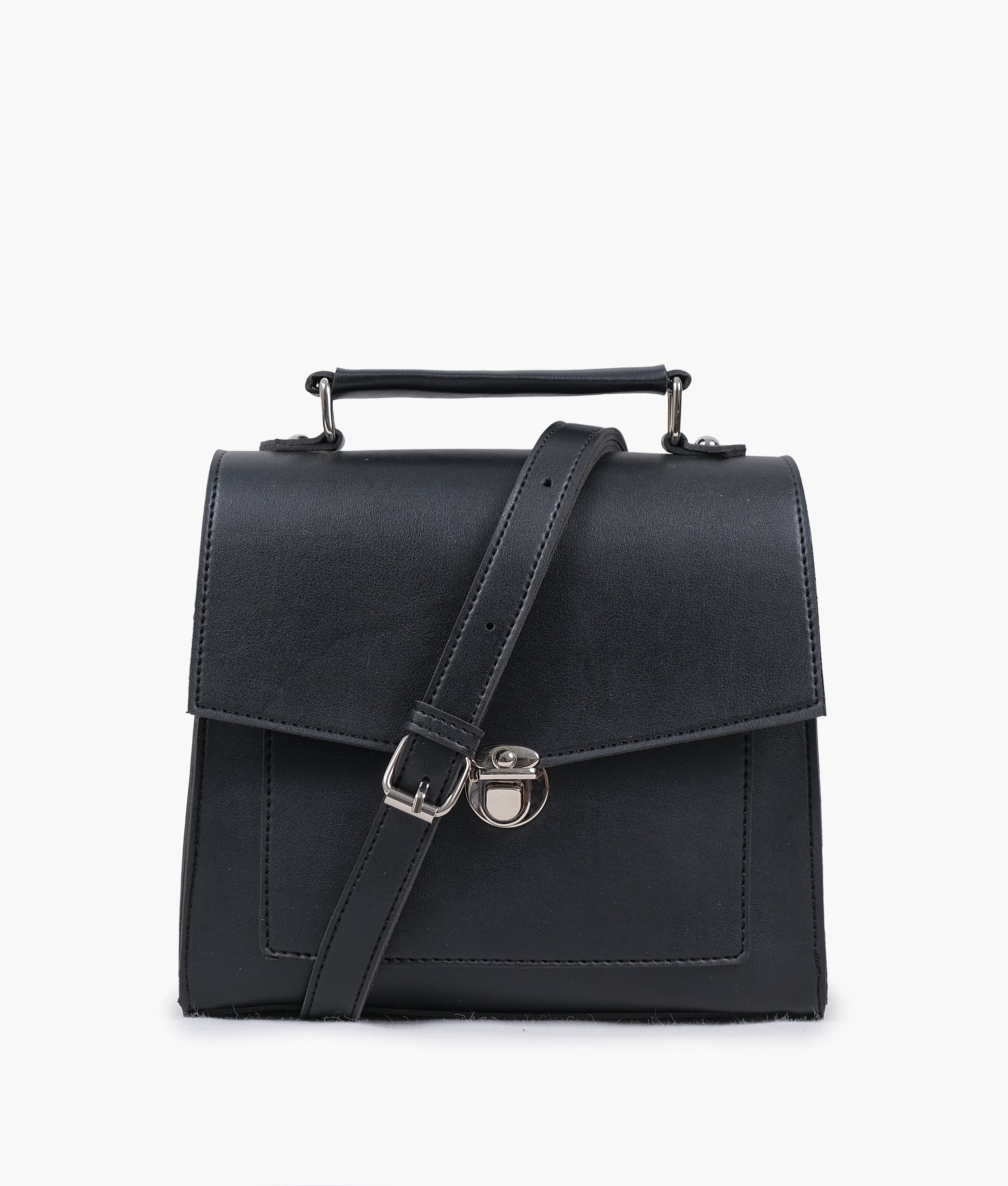 Z.B - Black push-lock messenger bag