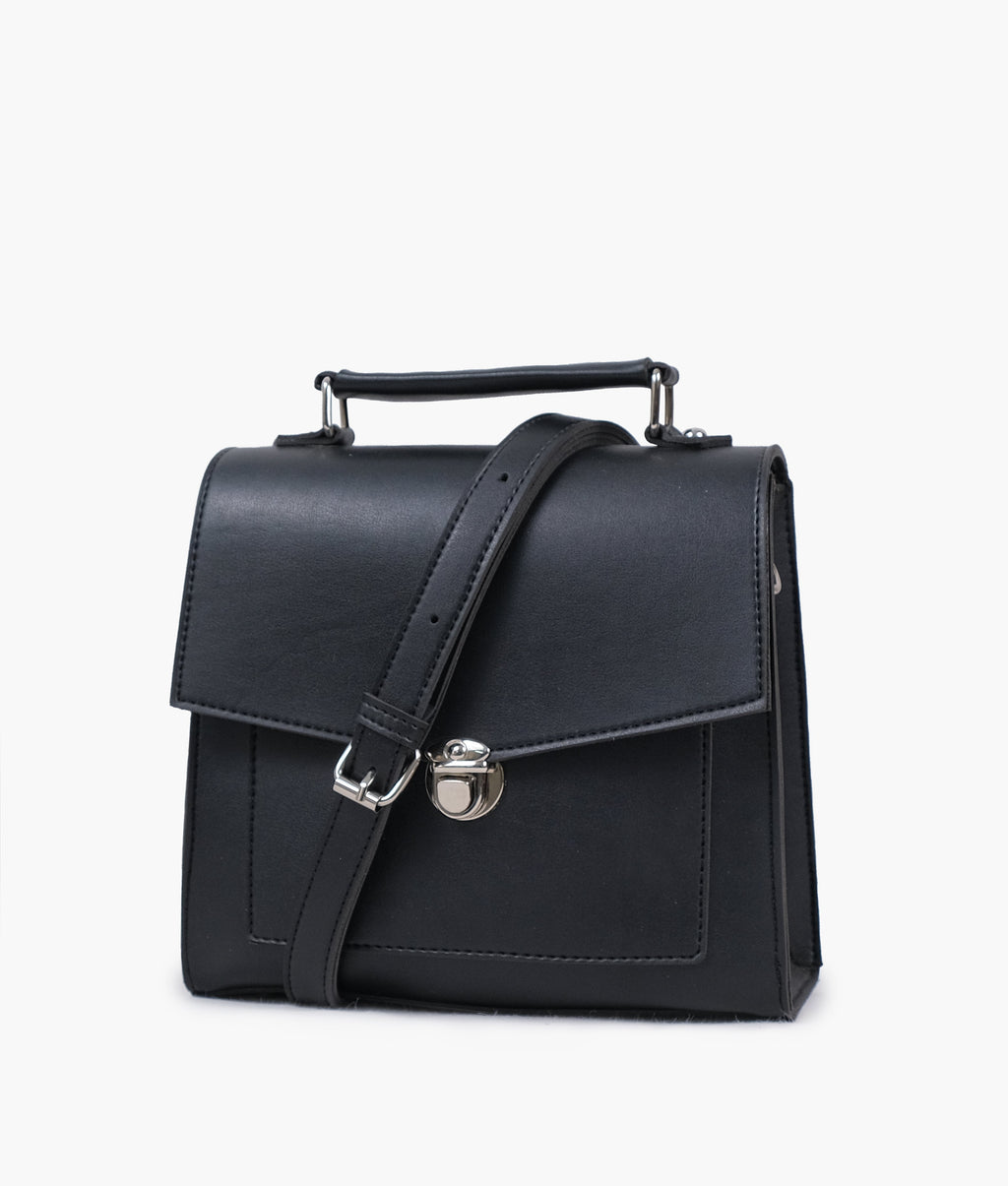 Z.B - Black push-lock messenger bag
