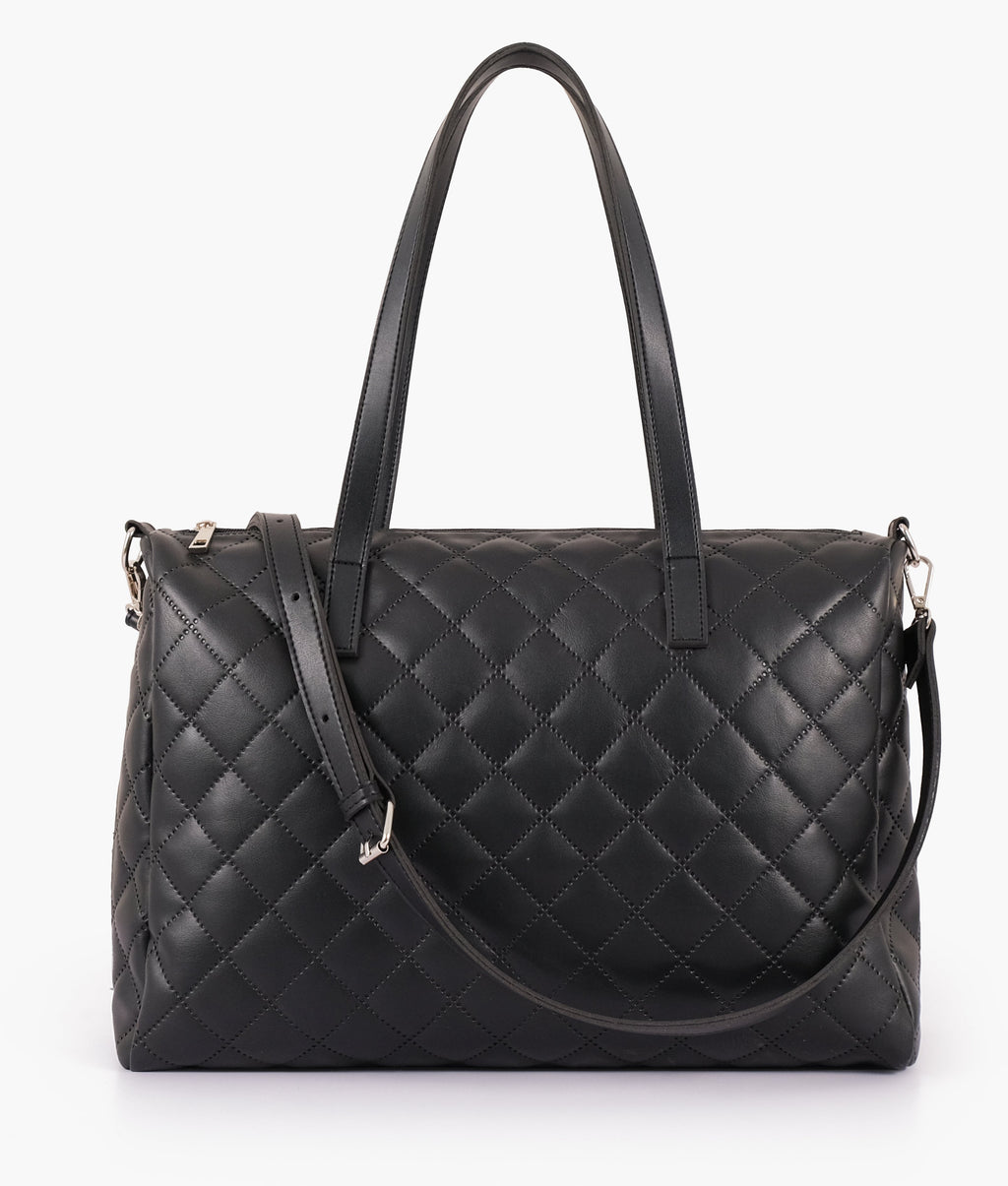 Z.B - Black quilted carryall tote bag