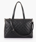 Z.B - Black quilted carryall tote bag