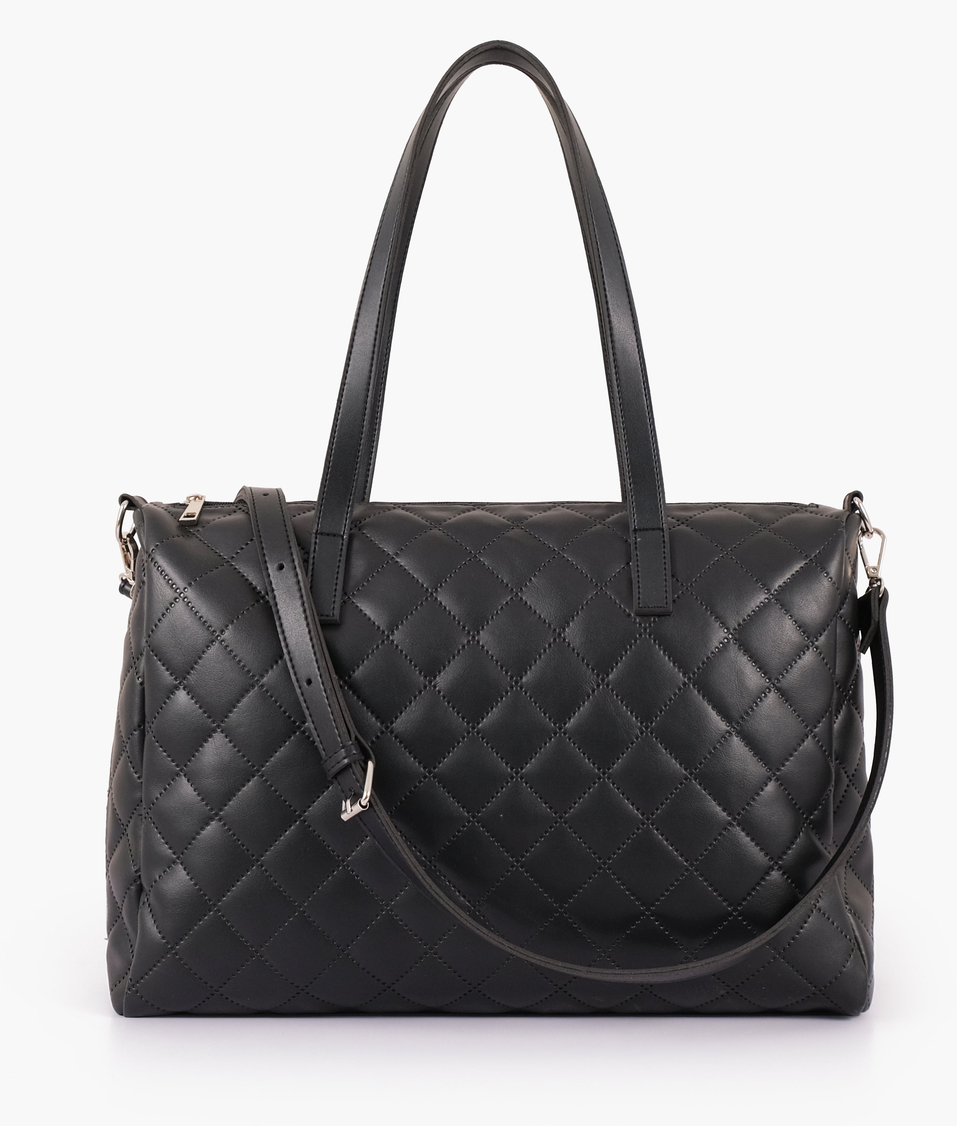 Z.B - Black quilted carryall tote bag