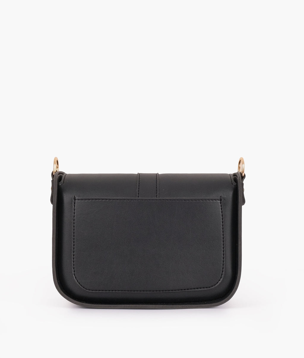Z.B - Black saddle buckle bag