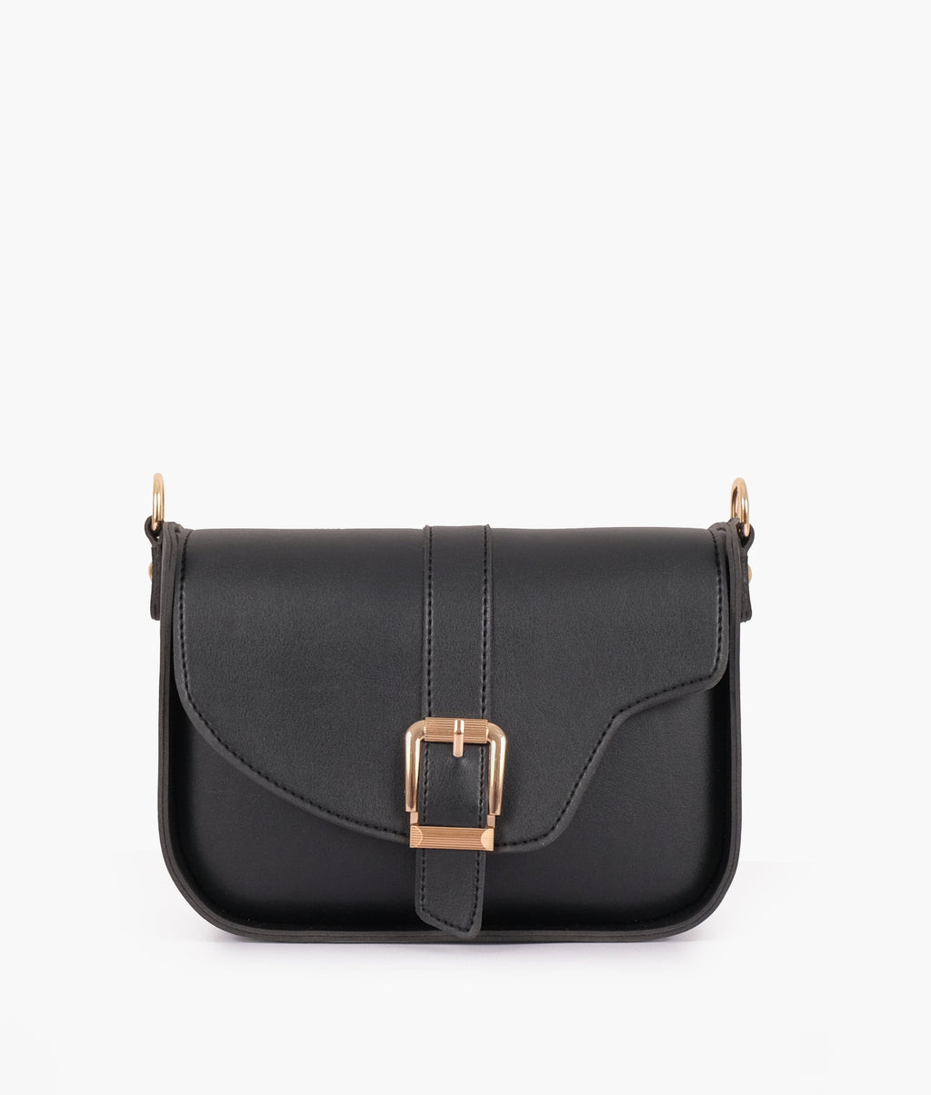 Z.B - Black saddle buckle bag