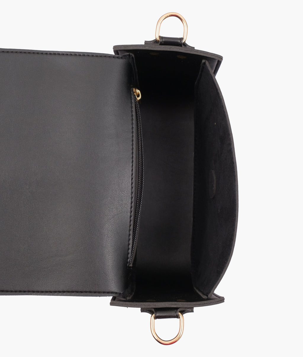 Z.B - Black saddle buckle bag