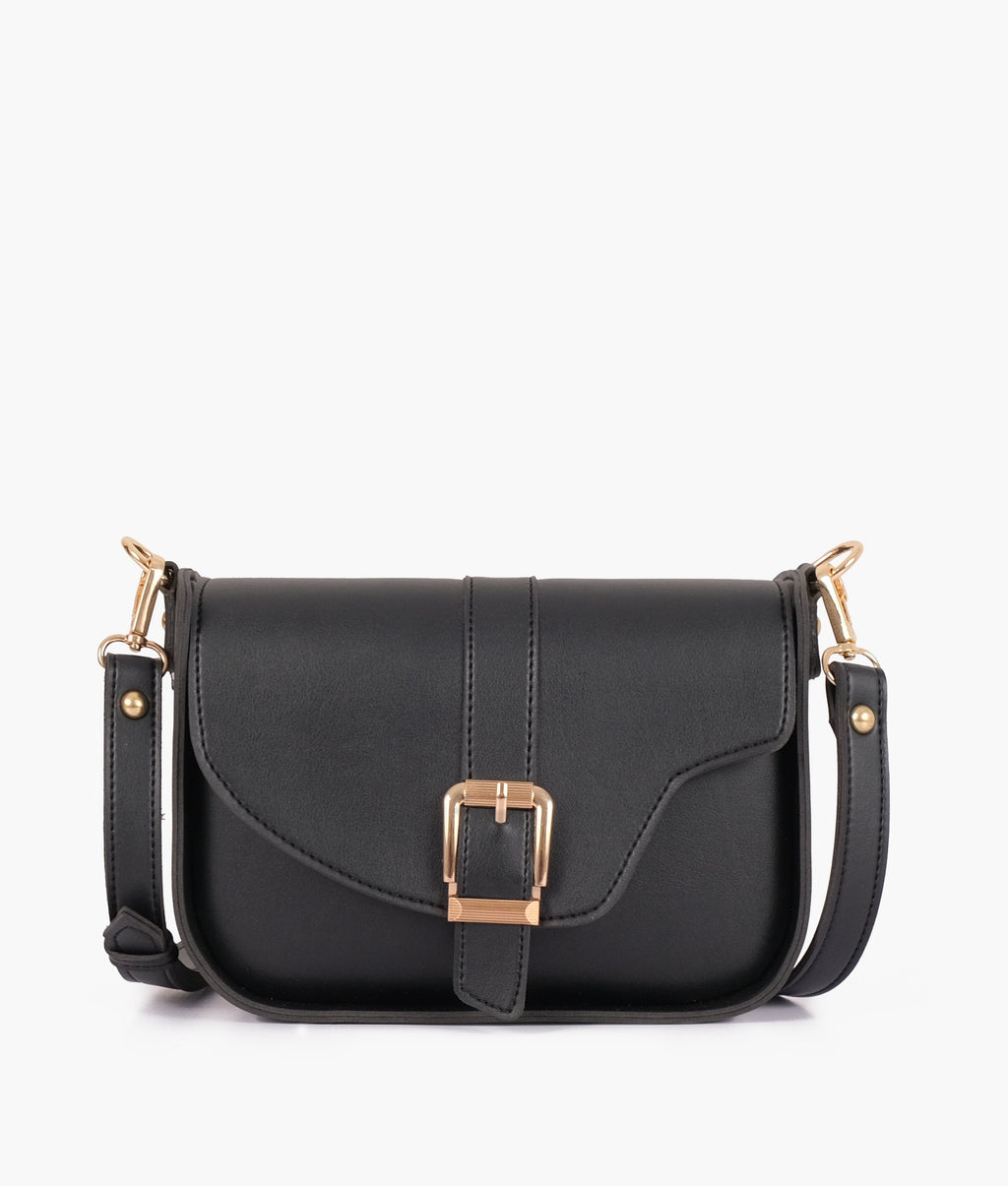 Z.B - Black saddle buckle bag