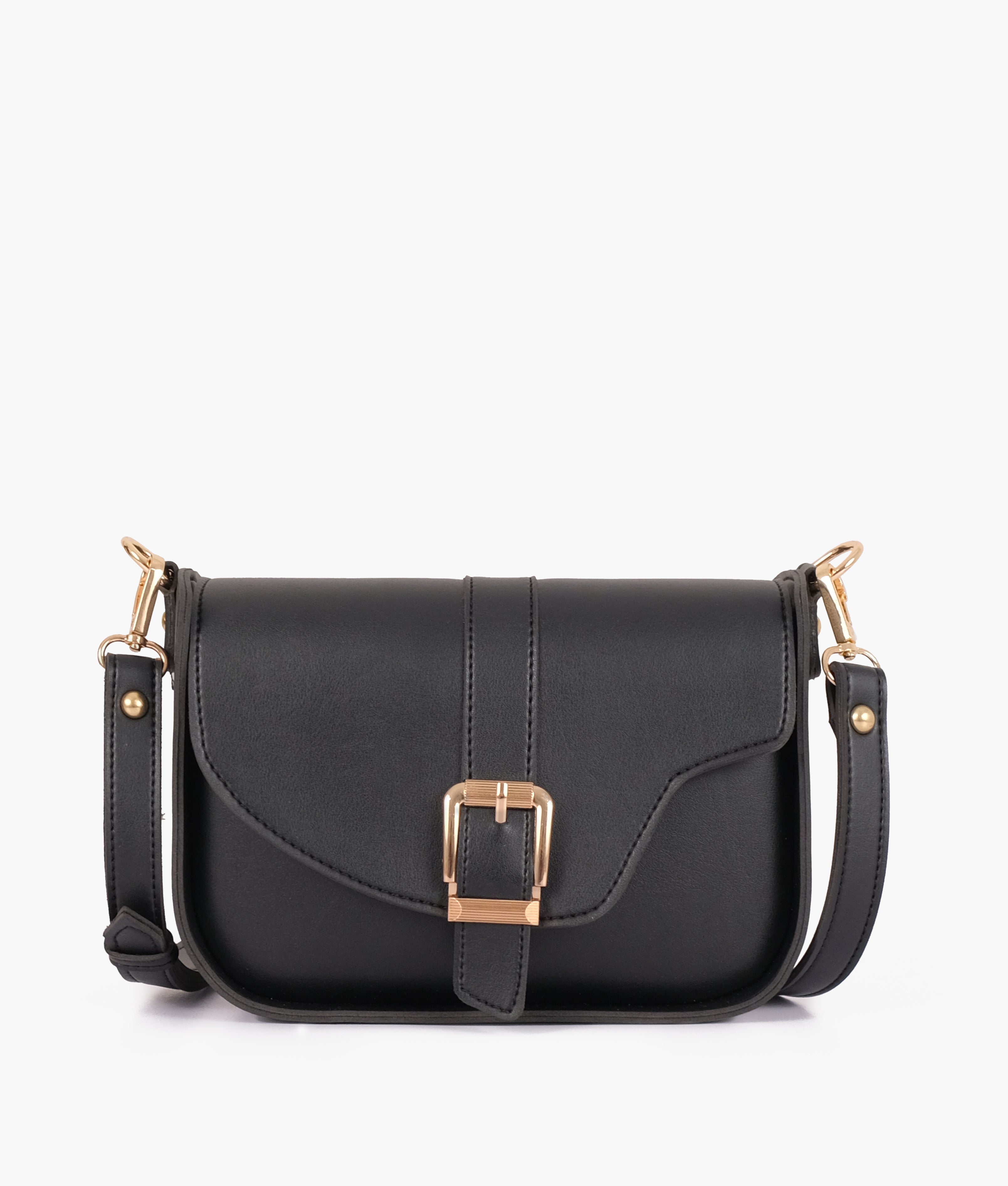 Z.B - Black saddle buckle bag