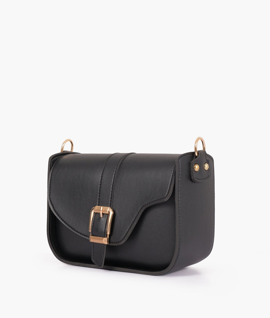 Z.B - Black saddle buckle bag