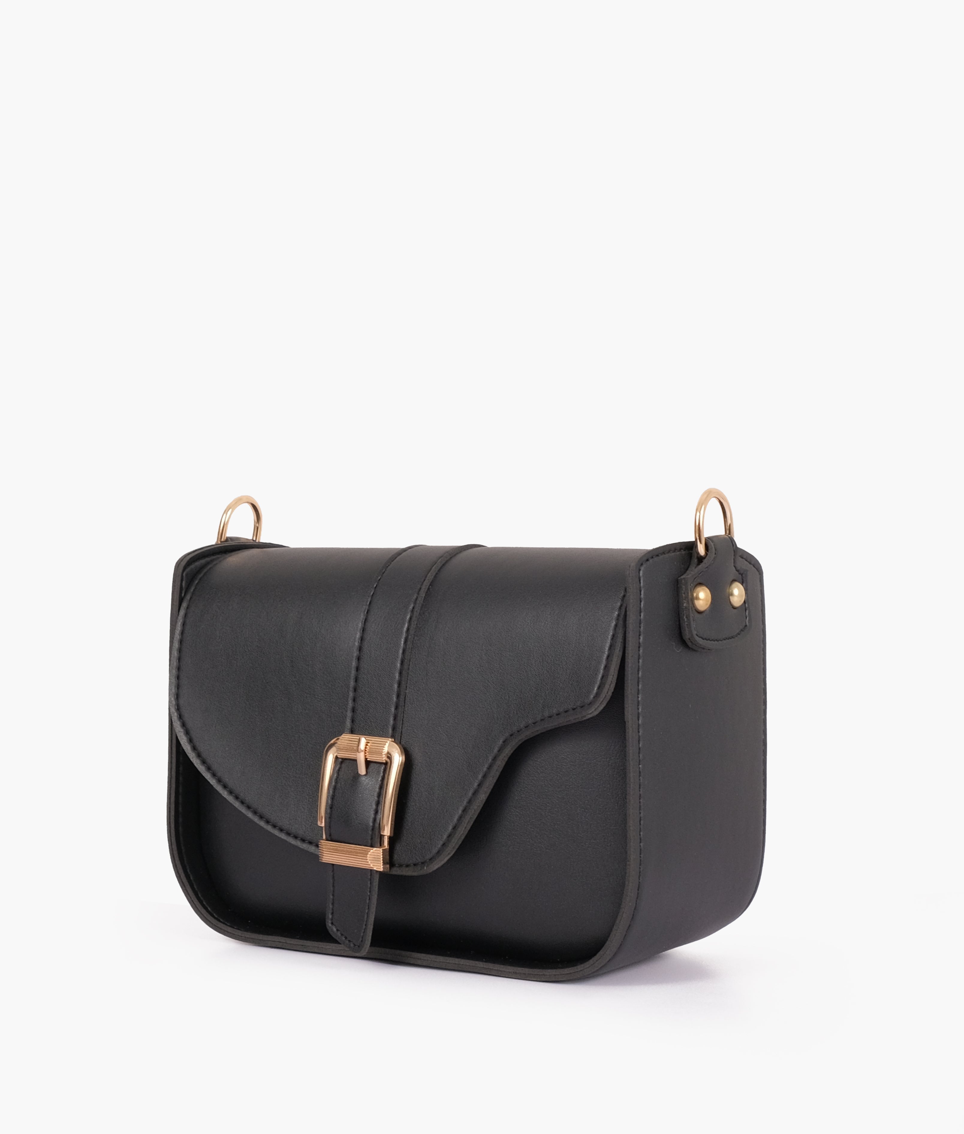 Z.B - Black saddle buckle bag