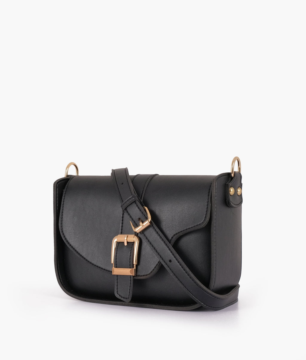 Z.B - Black saddle buckle bag