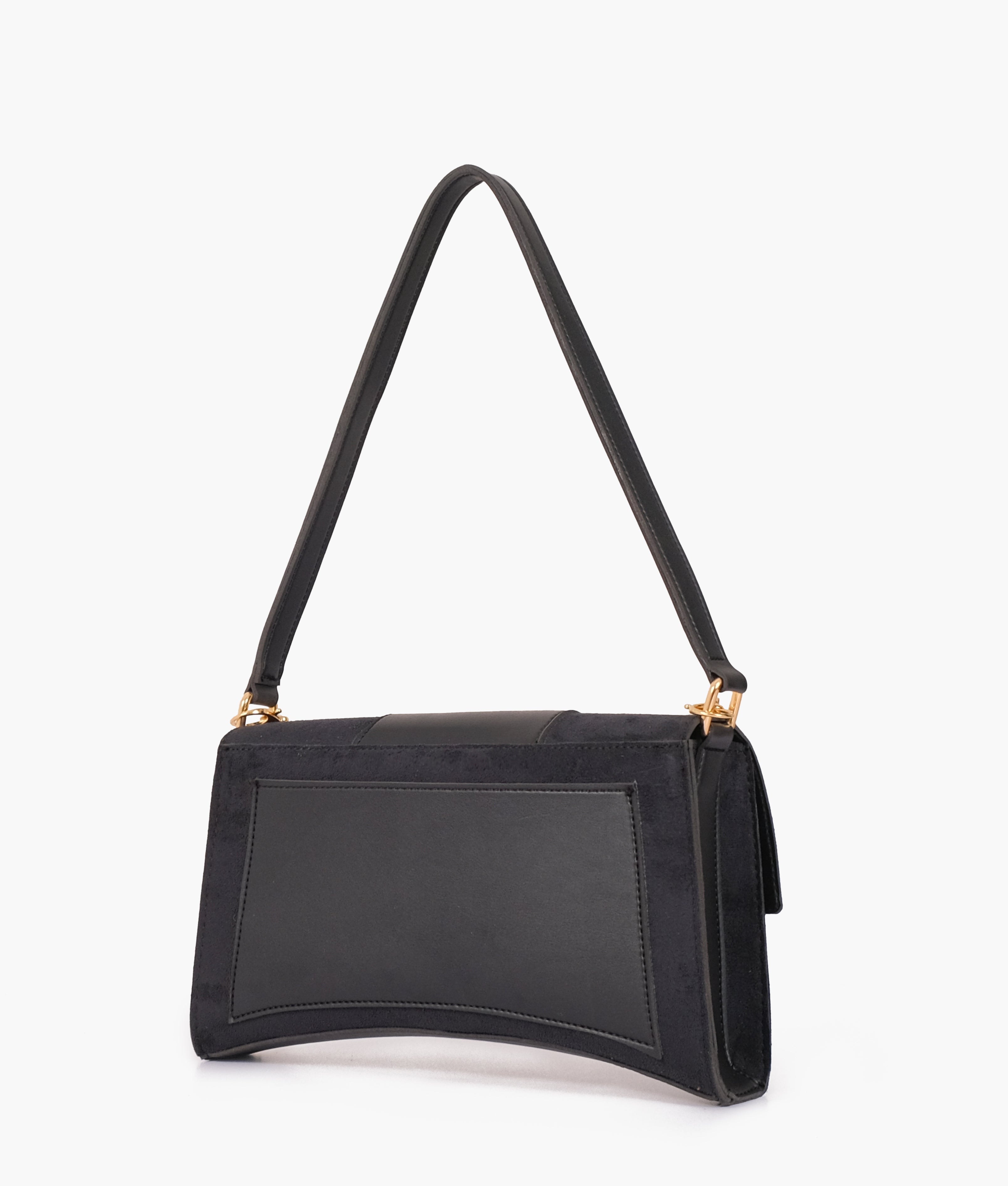 Z.B - Black suede buckle envelope bag