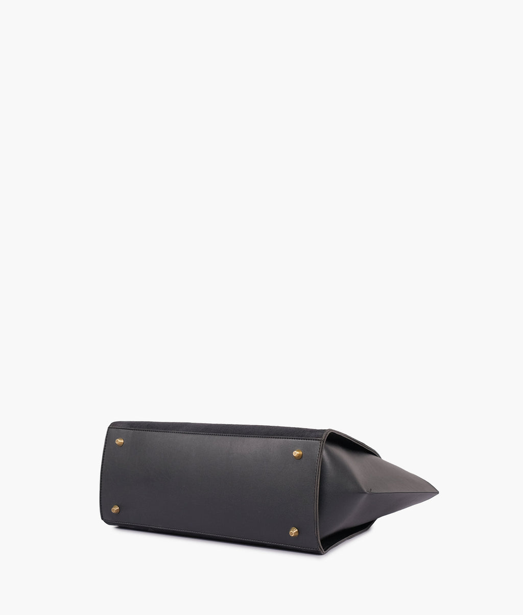 Z.B - Black suede classic tote bag