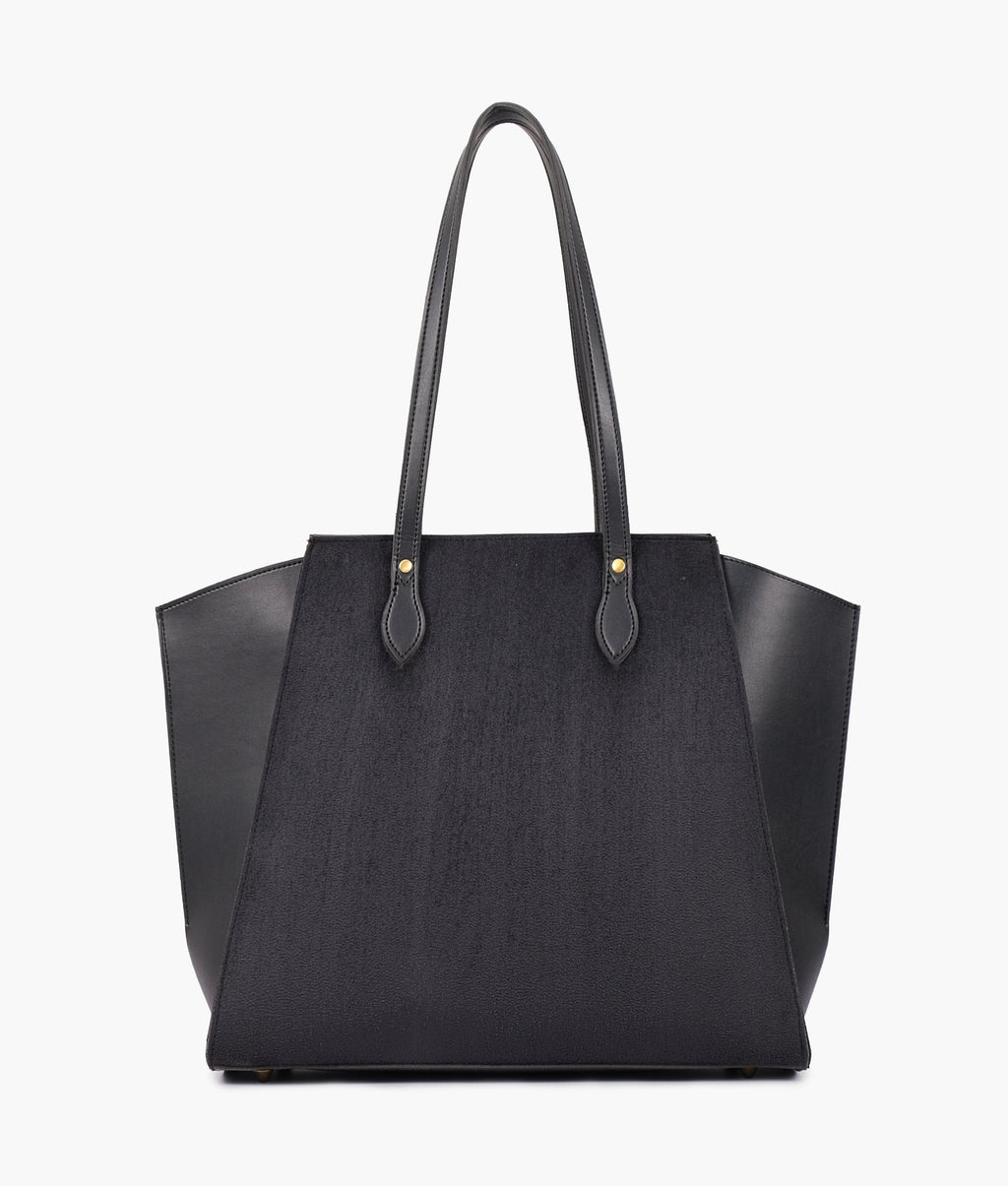 Z.B - Black suede classic tote bag