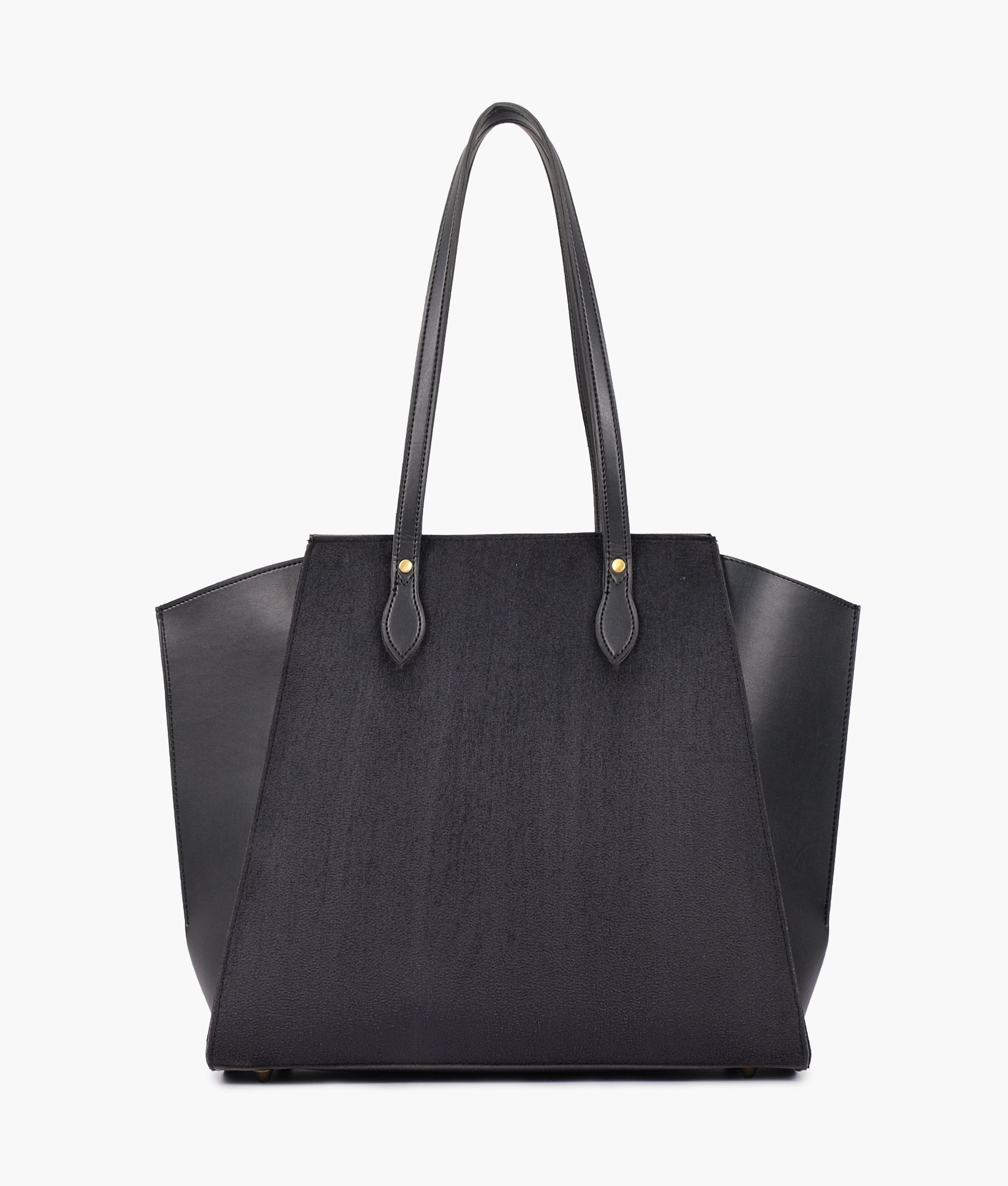 Z.B - Black suede classic tote bag