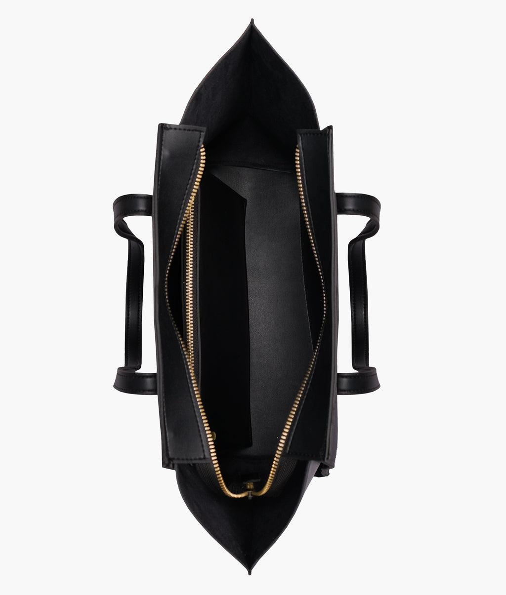 Z.B - Black suede classic tote bag