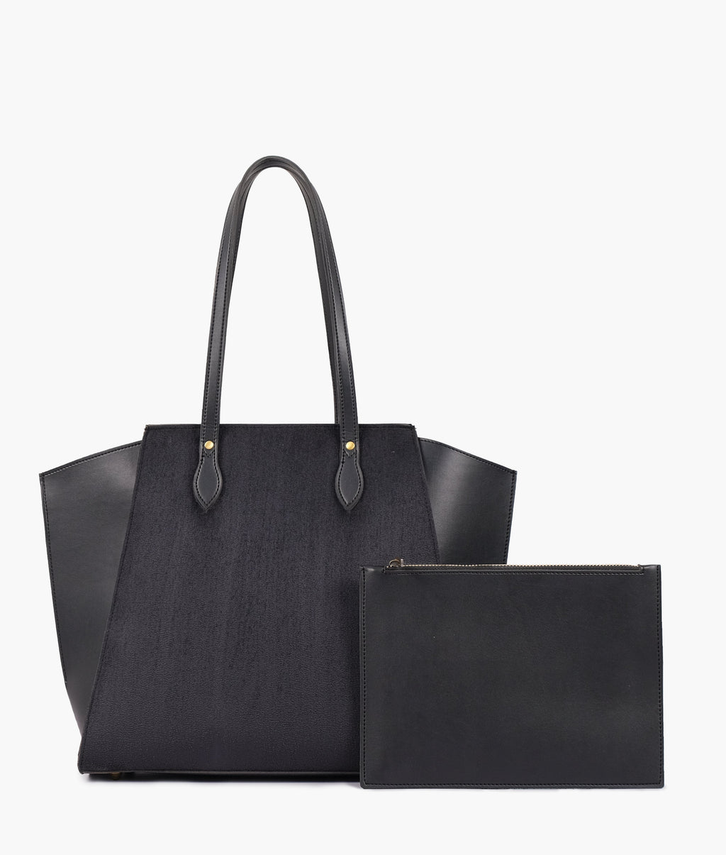 Z.B - Black suede classic tote bag