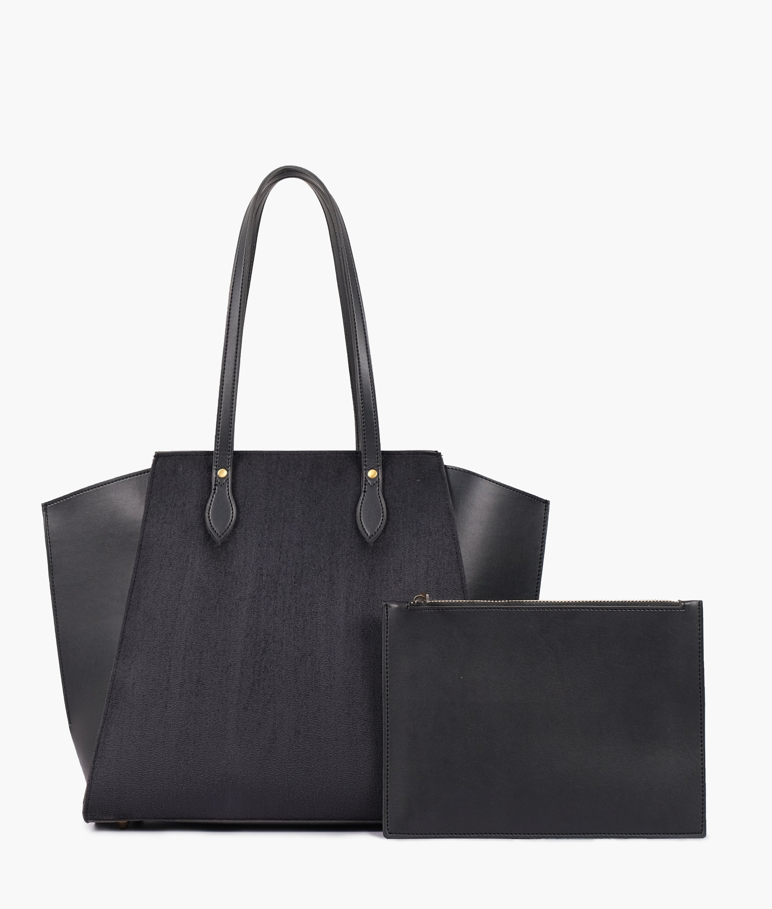 Z.B - Black suede classic tote bag