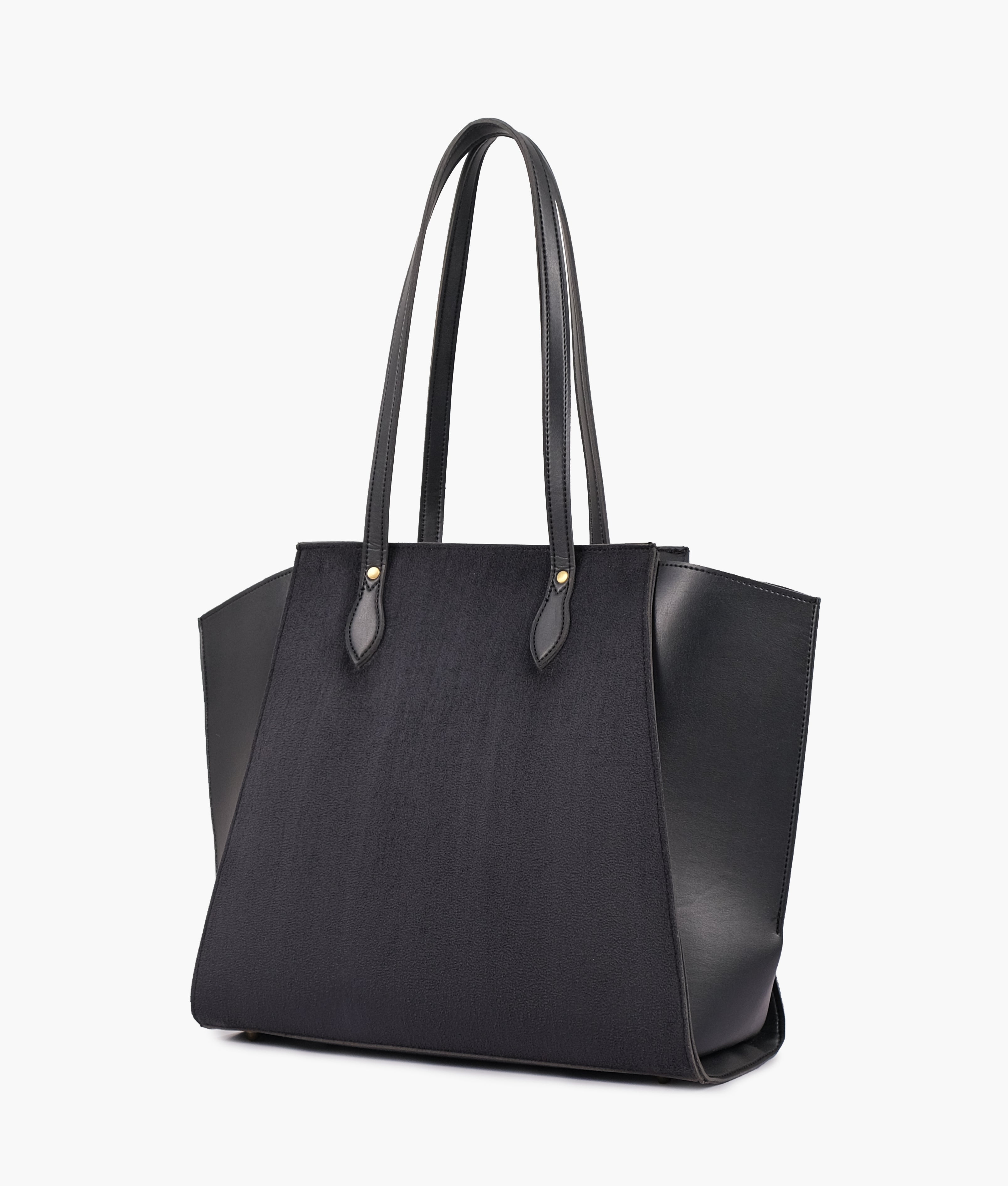 Z.B - Black suede classic tote bag