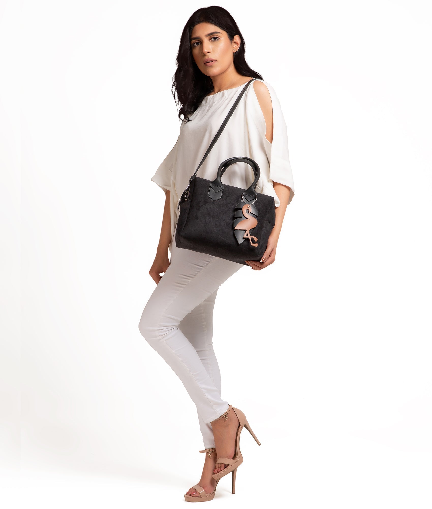 Z.B - Black suede mini bowling bag