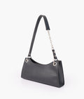 Z.B - Black weaved elongated chain handle purse