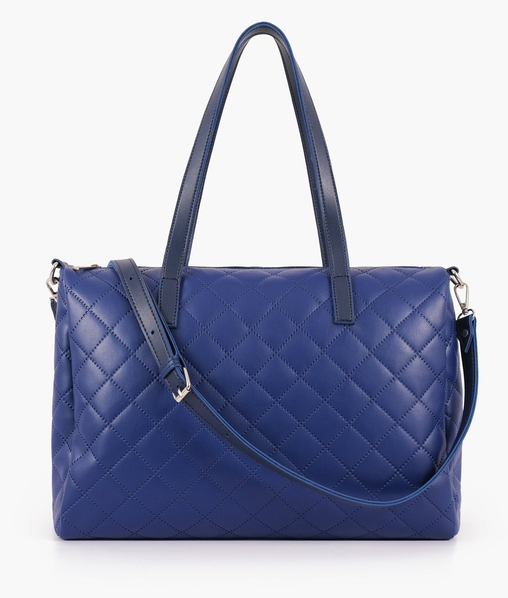 Z.B - Blue quilted carryall tote bag