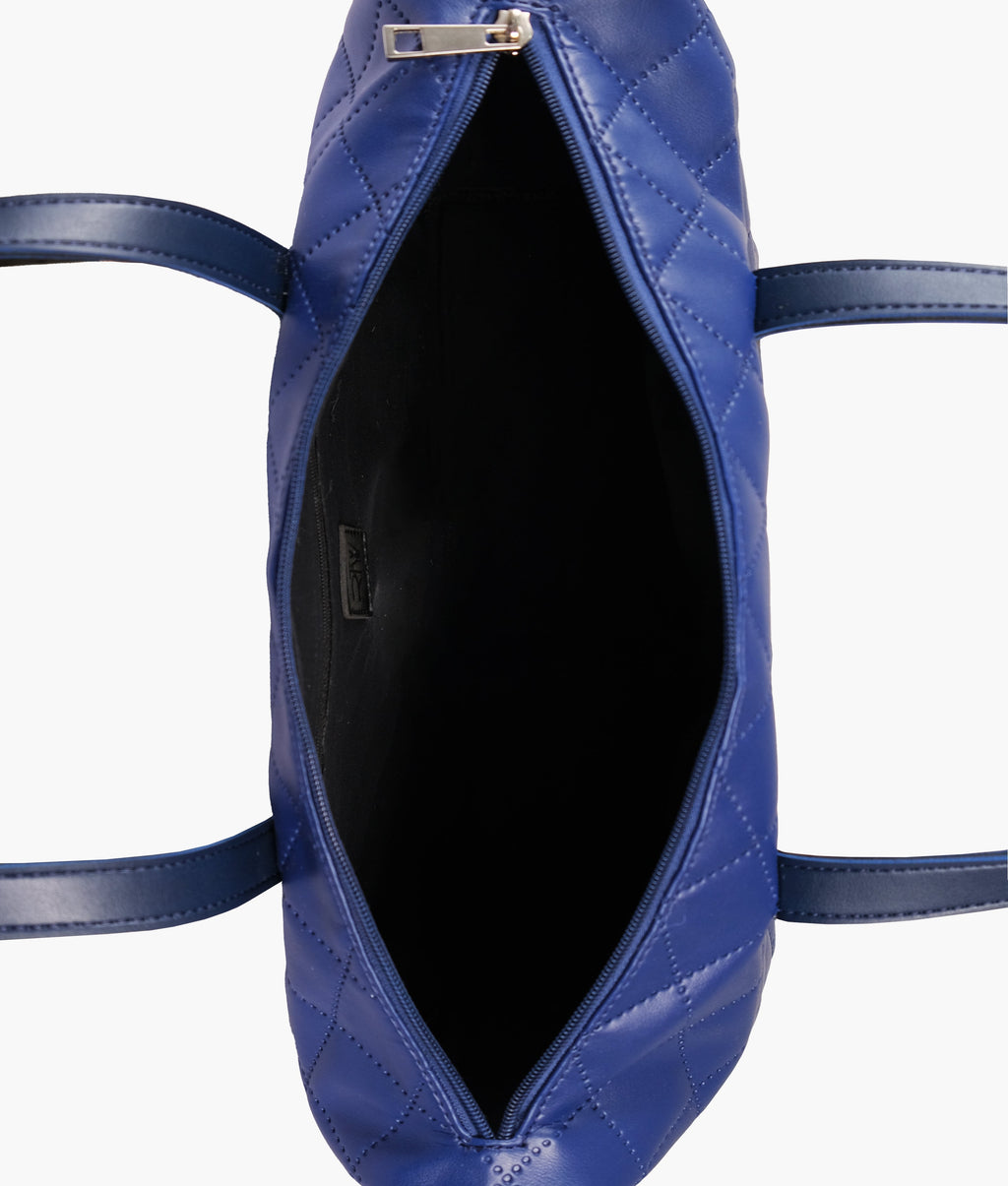 Z.B - Blue quilted carryall tote bag