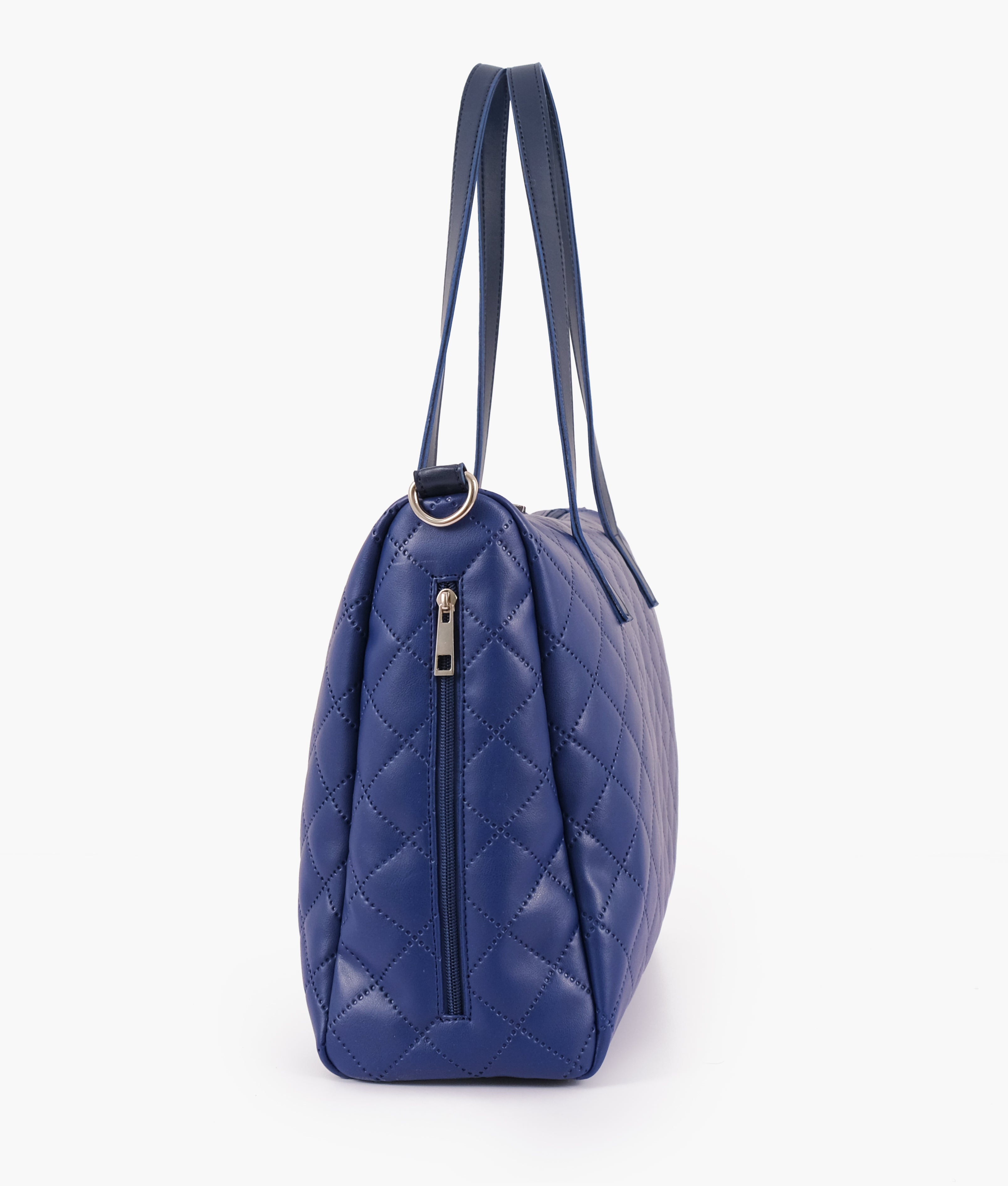 Z.B - Blue quilted carryall tote bag