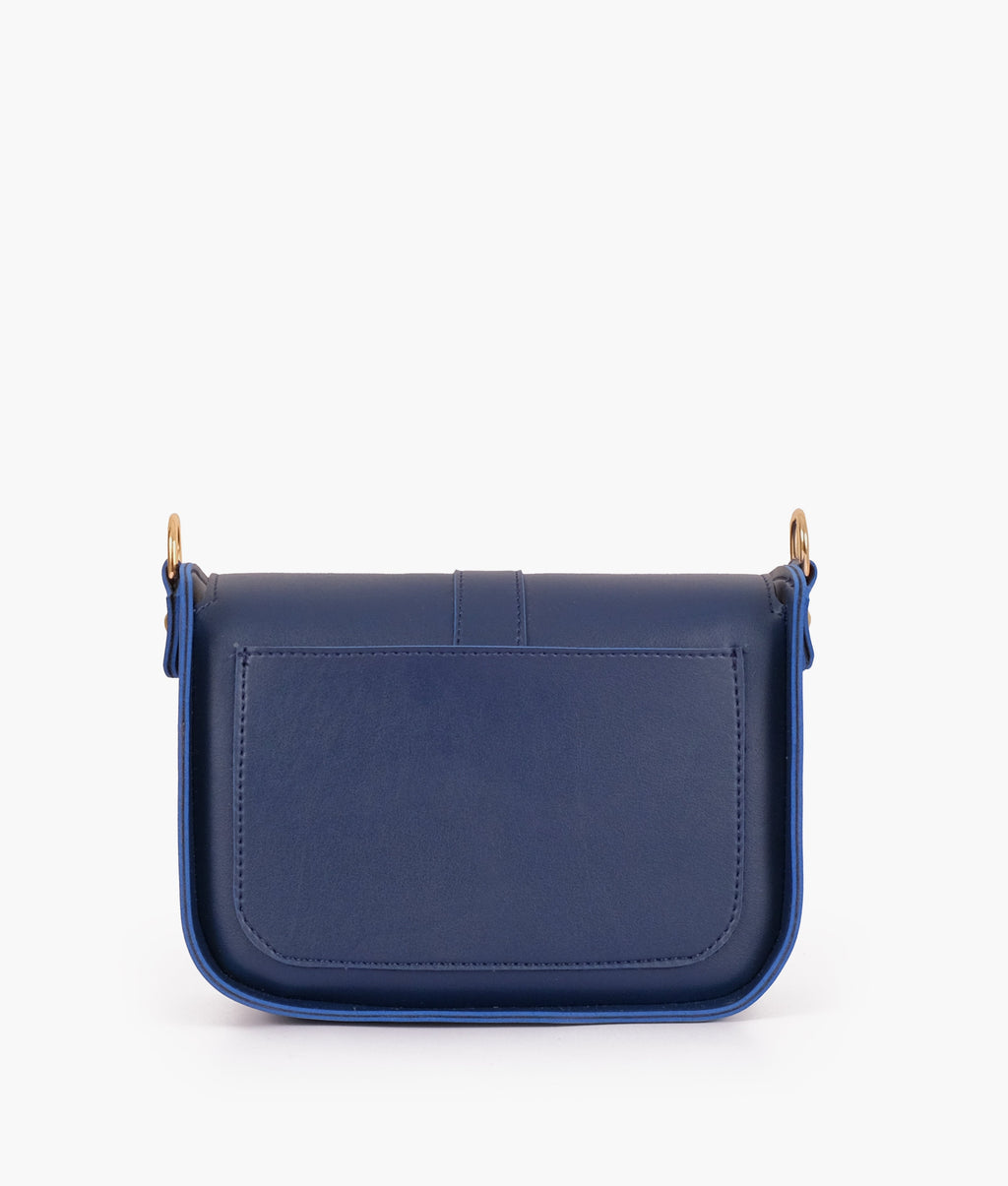 Z.B - Blue saddle buckle bag