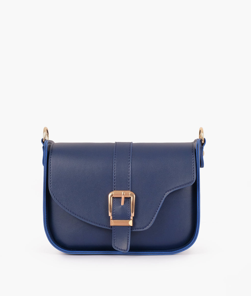 Z.B - Blue saddle buckle bag