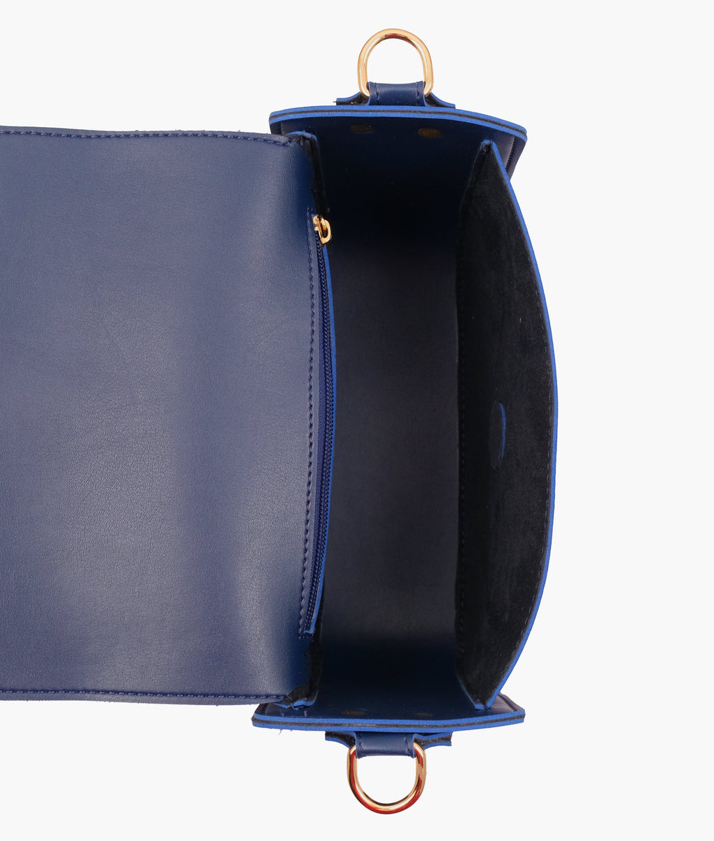 Z.B - Blue saddle buckle bag