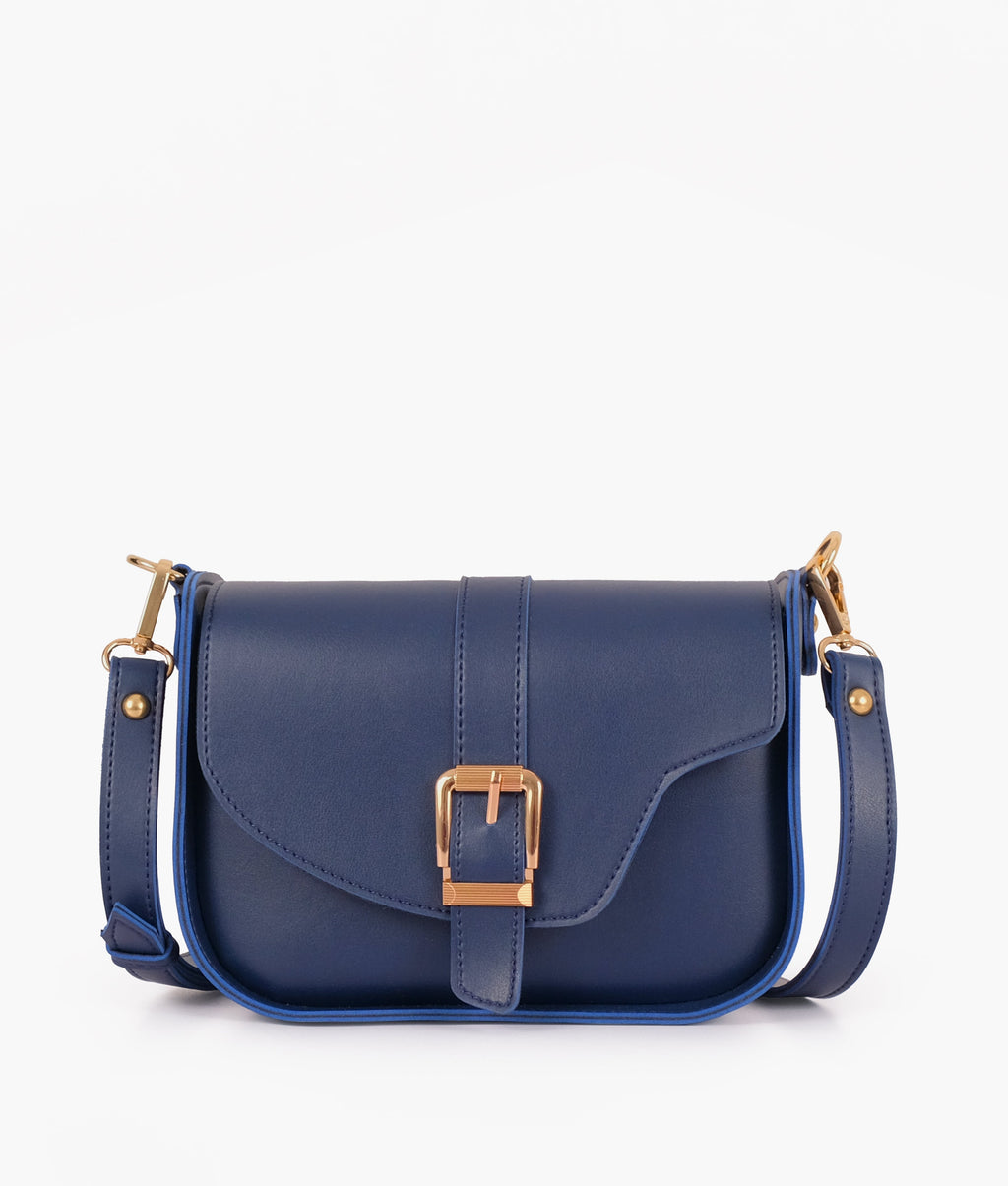 Z.B - Blue saddle buckle bag